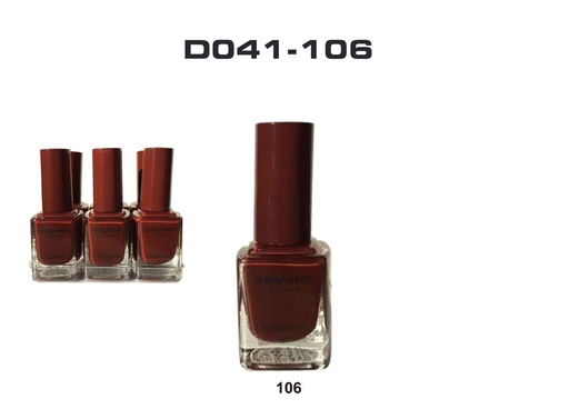 [D041-106] Esmalte de uñas burdeos 6 unidades para manicura