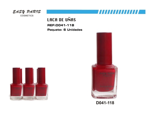 [D041-118] Laca de uñas 6/u burdeos para manicura