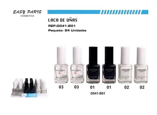 [D041-B01] Laca de uñas 24/u bandeja para manicura