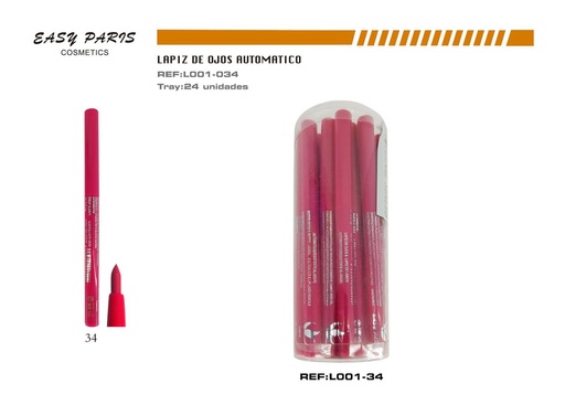 [L001-34] Perfilador automático magenta 24/u para maquillaje