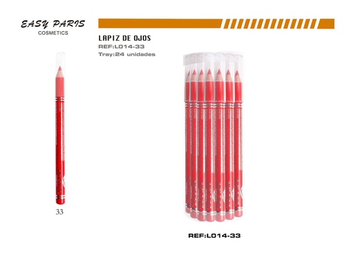 [L014-33] Lápiz corto de madera 24 pcs - Material de papelería