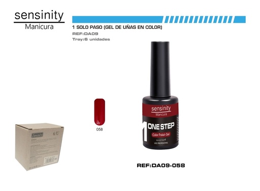 [DA09-058] Esmalte gel rojo M.UV/LED 1 paso para manicura