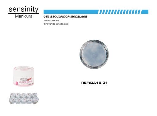 [DA15-01] UV&LED gel sculpting 15ml incolor para uñas y esculpido
