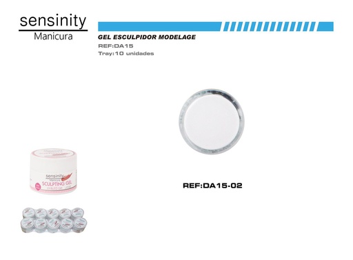 [DA15-02] Gel UV&LED escultor 15ml blanco - Productos de uñas