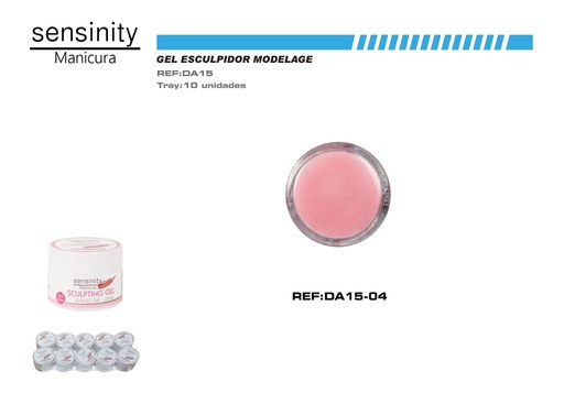 [DA15-04] Gel UV&LED escultor 15ml color rosa - Productos de uñas
