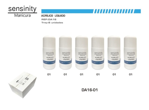 [DA16-01] Líquido acrílico 100ml uso profesional 6/u para uñas esculpidas