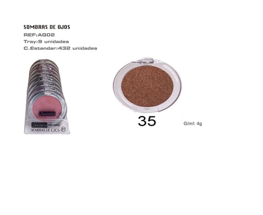 [AG02-35] Sombra de ojos 9/u 432/u para maquillaje profesional y personal