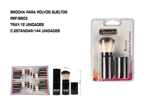 [BB03] Brocha de bolso para polvos sueltos 12/u para maquillaje