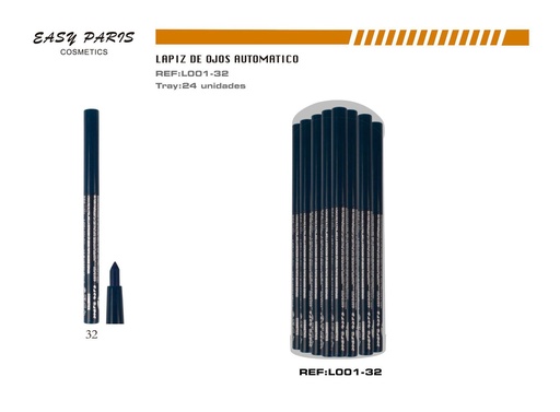 [L001-32] Perfilador automático azul imperial 24 pcs - Cosméticos