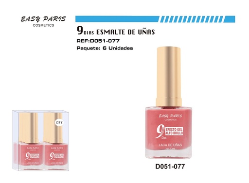 [D051-077] Esmalte de uñas 9 días 6/u