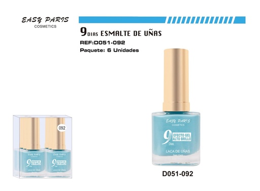 [D051-092] Laca de Uñas 9 Días 6/u 144/u - Esmaltes de uñas