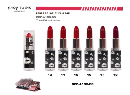 [A188-03] Barra de labios fijo 48/u para maquillaje