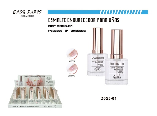 [D055-001] Endurecedor de uñas Easy Paris 24/u para cuidado de uñas