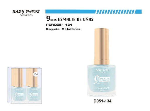 [D051-134] Laca de uñas 9 días 6/u 144/u esmalte duradero