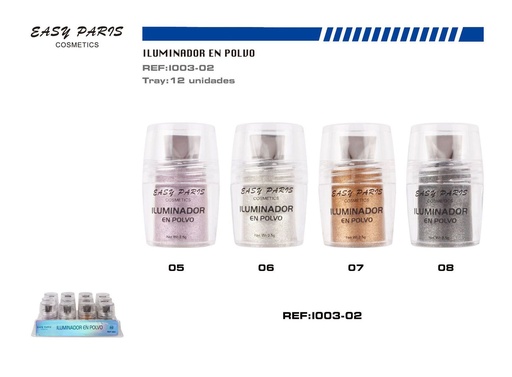 [I003-02] Iluminador en polvo 12u - Productos de maquillaje
