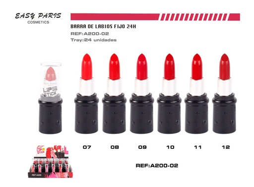 [A200-02] Barra de labios 24h 24/u para maquillaje