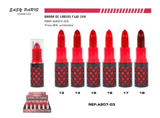 [A207-03] Barra de labios fijo 24h 24/u maquillaje duradero