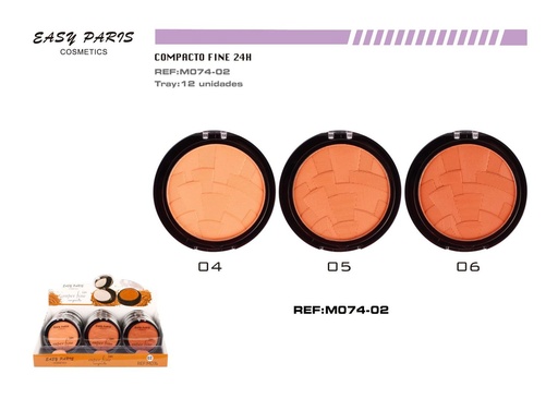 [M074-02] Maquillaje compacto superfino 24h para cosméticos