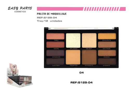 [S129-04] Kit de maquillaje con colorete y iluminador 12U - Productos de maquillaje
