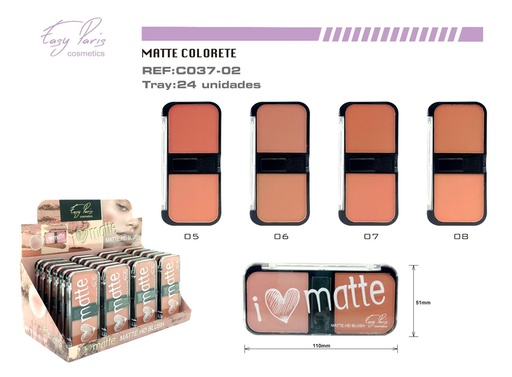 [C037-02] Colorete doble 24u - Productos de maquillaje