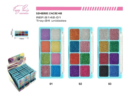 [S142-01] Sombra de ojos crema 24 unidades - Maquillaje y cosméticos