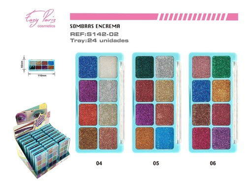 [S142-02] Sombra de ojos crema 24 unidades - Maquillaje y cosméticos