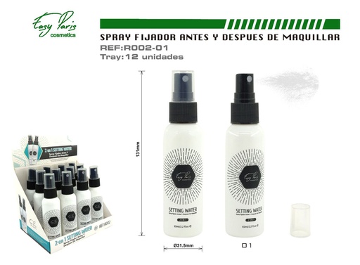 [R002-01] Fijador de maquillaje Setting Water 12/U - Cosméticos
