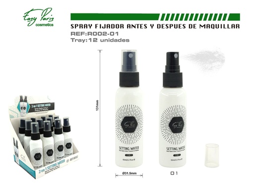 [R002-01] Fijador de maquillaje en spray 12/u para maquillaje