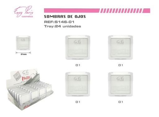 [S146-01] Sombra de ojos blanca mate 24/u