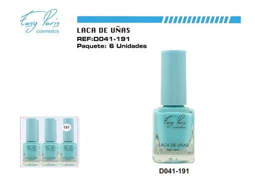 [D041-191] Laca de uñas Easy Paris 6 unidades para manicura