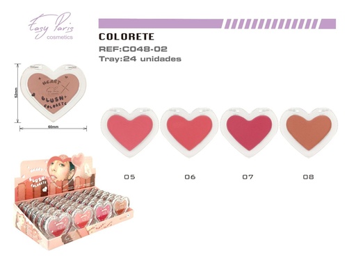 [C048-02] Colorete Heart Blush 24/U - Maquillaje y coloretes