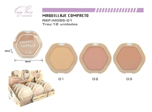 [M095-01] Maquillaje compacto 12/u