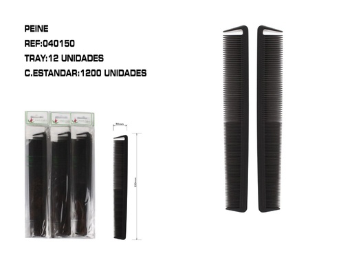 [040150] Peine negro 12 unidades - Accesorios para el cabello