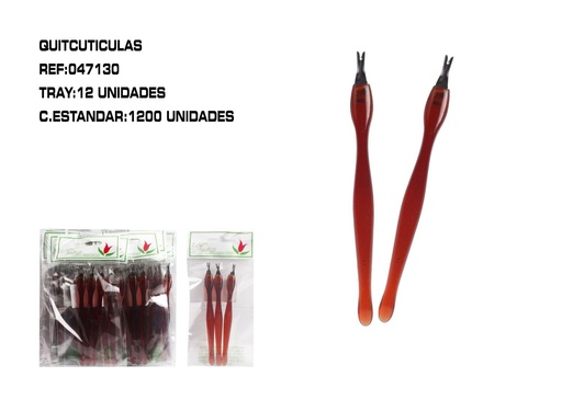 [047130] Quitacutículas concha (3x12 unidades) - Accesorios de manicura y pedicura