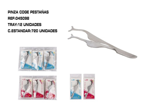 [045098] Pinza para pestañas 12 unidades - Cosméticos