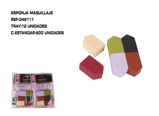 [042111] Esponjas de maquillar 12/u pack de 6 para herramientas de maquillaje