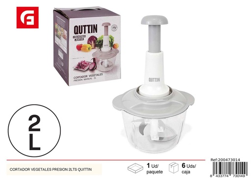 [200473014] Cortador de vegetales presión 2L Quittin - Herramientas de cocina