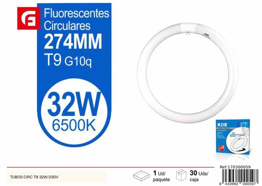 [170300059] Tubo fluorescente T9 32W/230V para iluminación