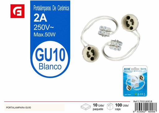 [170316918] Portalámpara GU10 - Accesorios eléctricos