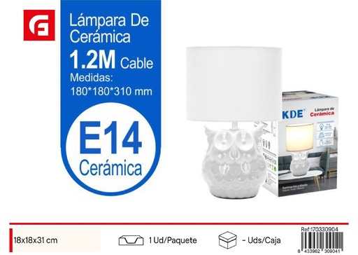 [170330904] Lámpara de cerámica para escritorio y decoración