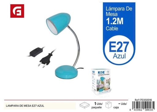 [170350016] Lámpara de mesa E27 azul