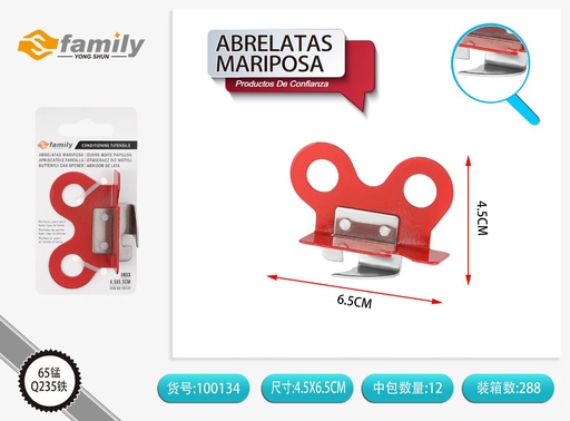 [100134] Abrelatas mariposa con diseño 54395 para cocina