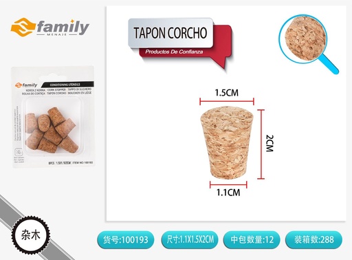 [100193] Tapon de corcho 1.5*1.1*2.0 cm - Selladores de corcho para botellas