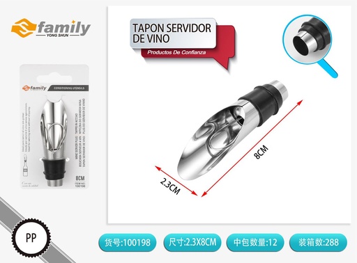 [100198] Tapón servidor de vino de acero inoxidable