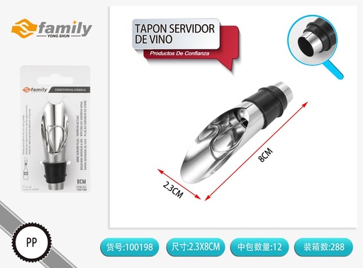 [100198] Tapon servidor de vino de acero inoxidable - Accesorios de cocina