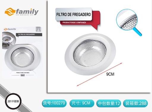 [317100279] Filtro para fregadero con perforaciones 9cm - Accesorios de cocina