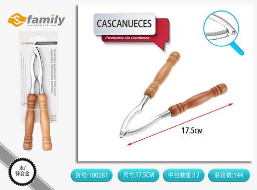 [100281] Cascanueces de madera - Nutcracker doble para nueces