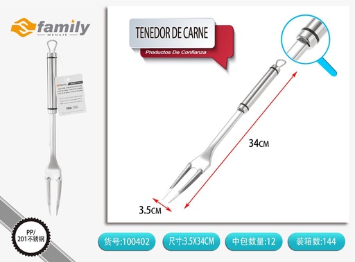 [100402] Tenedor de carne de acero inoxidable 30cm para cocina