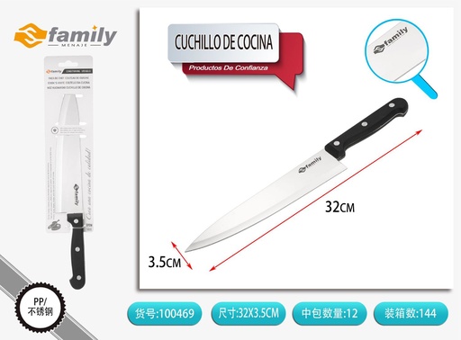 [317100469] Cuchillo de cocina con mango de plástico para chefs