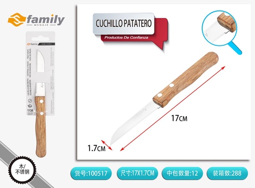 [317100517] Cuchillo patatero de madera - Utensilios de mesa